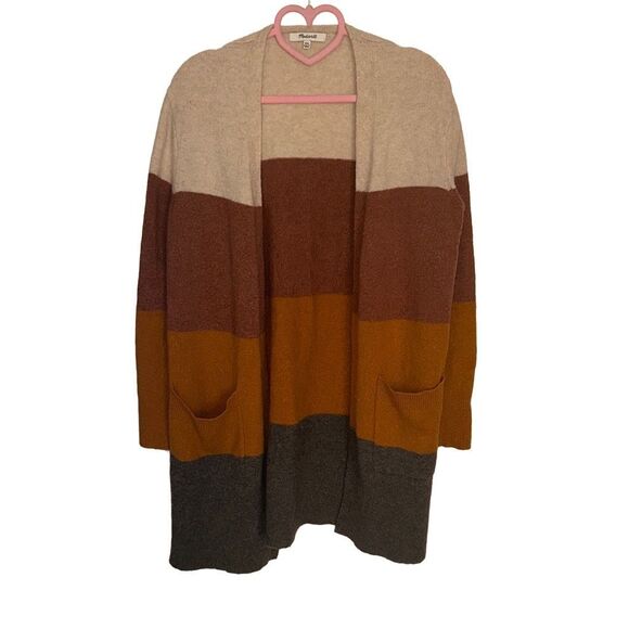 Madewell Oversized Kent Striped Cardigan Sweater in Coziest Yarn | XXS - Picture 4 of 12